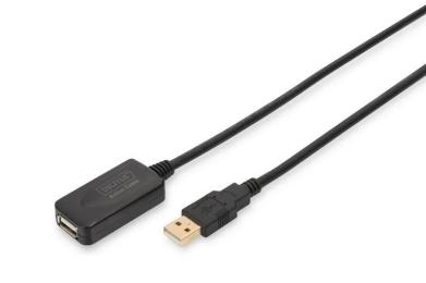 Дата-кабель ASSMANN DA-70130-4 USB (тато) - USB (мама) 5м Black