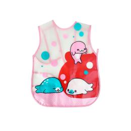 Слинявчик Mega Zayka MGZ-0607 Red клейончатий на завязках