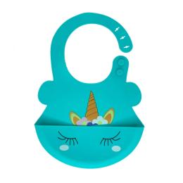 Слинявчик Mega Zayka Єдиноріг MGZ-0615 Turquoise з кишенею