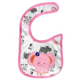 Слинявчик Mega Zayka Elephant MGZ-0614-2 Pink на липучці