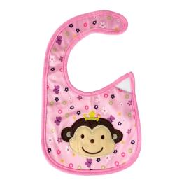 Слинявчик Mega Zayka Monkey MGZ-0614-7 Pink на липучці