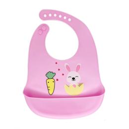 Слинявчик Mega Zayka Зайчик MGZ-0611 Pink з кишенею