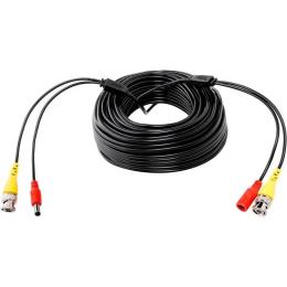 Кабель відеоспостереження GreenVision GV-BNC+DC-40M Black