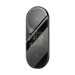 Бездротовий зарядний пристрій Baseus 2in1 Wireless Charger WXSX010101 Black