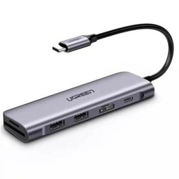 USB-хаб Ugreen CM195 Space Gray HDMI/USB 3.0x2/PD