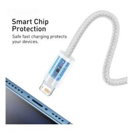 Дата-кабель Baseus Dynamic Series Fast Charging USB (тато) - Lightning (тато) 1m White 2.4A