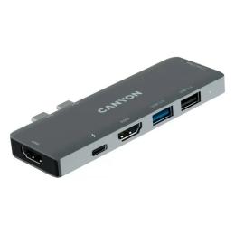 USB-хаб Canyon CNS-TDS05B Black для MacBook 7-в-1: USB-C Power Delivery