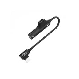 Перехідник SkyDolphin AU03 Type-C to Type-C/3.5mm Black (ADPT-00027)
