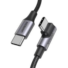 Дата-кабель Ugreen US334 2m USB Type-C (тато) - USB Type-C (тато) Black Braided with Aluminium Shell