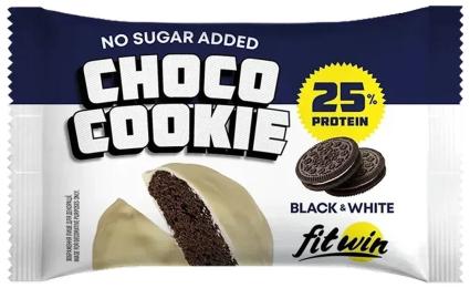 Протеїн FitWin Choco Cookie 25% - 10x40g Black White (2024-11-0041)