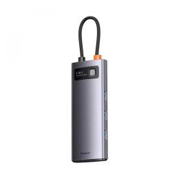 USB-хаб Baseus Metal Gleam Series 4-in-1 Gray 4xUSB3.0 (WKWG070013)