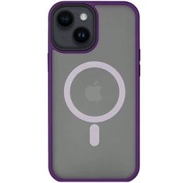 Чохол-накладка EpiK Metal Buttons with MagSafe для Apple iPhone 14 Dark Violet
