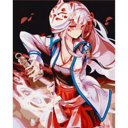 Картина за номерами Art Craft 40х50 см 10356-AC Дівчина з катаною