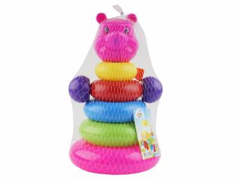 Розвиваюча іграшка для малюків MToys 12019 Ведмідь пірамідка сортер пластиковий