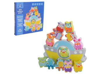 Деревяна іграшка Bambi MD 1661 Корабель, балансир з фігурками тварин