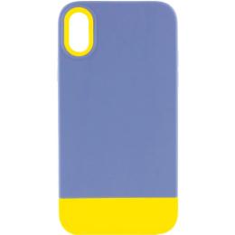 Чохол-накладка EpiK Bichromatic для Apple iPhone X / XS (5.8) Blue Yellow