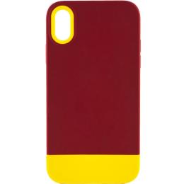 Чохол-накладка EpiK Bichromatic для Apple iPhone XR (6.1) Burgundy Yellow