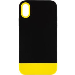 Чохол-накладка EpiK Bichromatic для Apple iPhone X / XS (5.8) Black Yellow