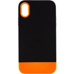 Чохол-накладка EpiK Bichromatic для Apple iPhone X/XS (5.8) Black Orange