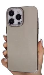 Чохол-накладка Infinity Shiny Metal для iPhone 15 Pro Max Transparent Gray Glitter