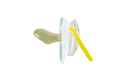 Пустушка латексна ортодонтична Baby Team 3200 White Yellow