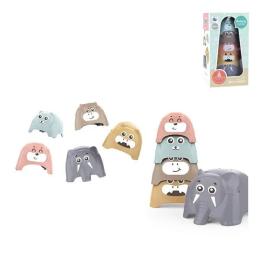 Іграшка для купання Bambi 666-01 Логіка пірамідка тварини