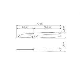 Набір кухонних ножів TRAMONTINA Plenus шкірознімальний 76 мм Black 12 шт. (23419/003)