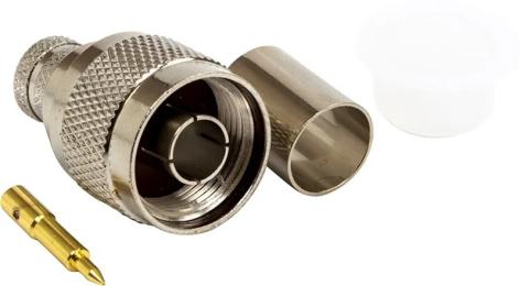 Кабельний розєм HiSmart TV991112 Gold N-male обтискний