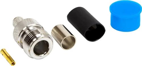 Кабельний розєм HiSmart TV991297 Silver N-female обтискний