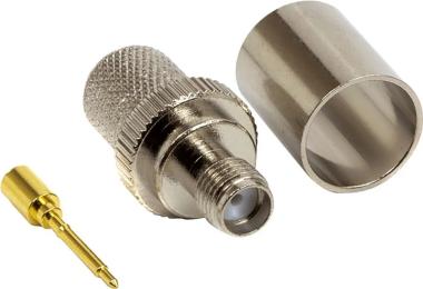 Кабельний розєм HiSmart TV991198 Gold RP-SMA-female обтискний