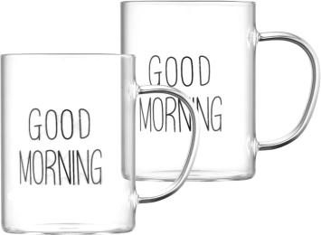 Набір чашок Ardesto Good Morning (AR2642BMR) 420 мл х 2 шт