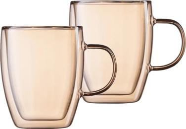 Набір чашок Ardesto (AR2627BGR) Gold з ручками та подвійними стінками 270мл, 2шт