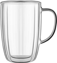 Набір чашок Ardesto (AR2635BHN) з ручками та подвійними стінками 350 мл х 2 шт