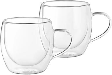 Набір чашок Ardesto (AR2630BHR) з ручками та подвійними стінками , 300мл, 2шт