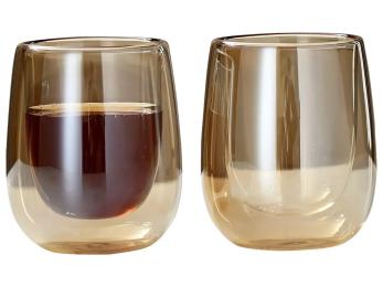 Набір чашок Vittora (VT-5305-270) Gold з подвійним дном, 2 шт, 270мл