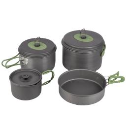 Набір посуду Bo-Camp Explorer 4 Pieces Hard Anodized Gray Green (2200244)