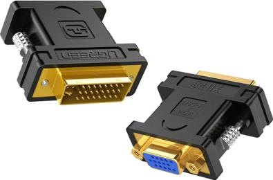 Перехідник Ugreen Converter DVI (тато) - VGA (мама) Black (20122)