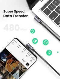 Дата-кабель Ugreen US335 USB Type-C (тато) - USB Type-C (тато), 1 м Black (70696) 100W 5A