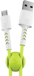 Дата-кабель Pixus Soft Micro-USB 2.1 A (PXS SmW/L) White/Lime