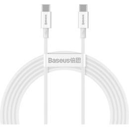Дата-кабель Baseus Superior Series Fast Charging Type-C (тато) - Type-C (тато) 1m White CATYS-B02