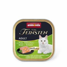 Корм вологий Animonda Vom Feinsten Adult Turkey Chicken breast Herbs для котів з індичкою курячою грудкою і травами 100 г (AM-83265)