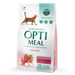 Сухий корм для кішок Optimeal зі смаком телятини 700 г (4820215364683)