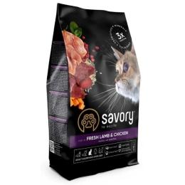Сухий корм для кішок Savory Adult Cat Steril Fresh Lamb and Chicken 400 г (4820232630105)
