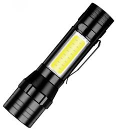 Ліхтарик Voltronic XP-P50 BL-T6-19S Zoom, 3+1 режим, корпус алюміній, вбудований акум, USB кабель