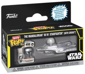 Колекційна фігурка Funko Bitty Pop! Rides: Star Wars (92966) Зоряний винищувач N-1 та Мандалорець
