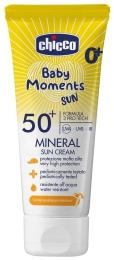 Крем сонцезахисний мінеральний Chicco Baby Moments SUN SPF 50+, 75 мл