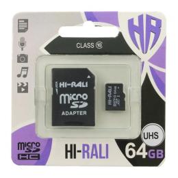 Карта памяті Hi-Rali microSDXC (UHS-1) 64 GB Card Class 10 Black