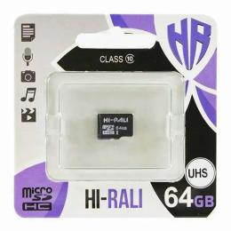 Карта памяті Hi-Rali microSDXC (UHS-1) 64 GB Card Class 10 Black