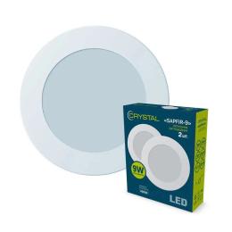 Світлодіодний світильник Crystal SAPFIR 9W 4000K (DNL-002) світлодіодний вбудований круглий 2шт