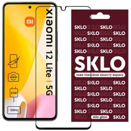 Захисне скло SKLO 3D (full glue) для Xiaomi 12 Lite Black